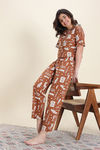 Zivame Harry Potter Knit Cotton Loungewear Set - Caremal Caf — thumbnail 2